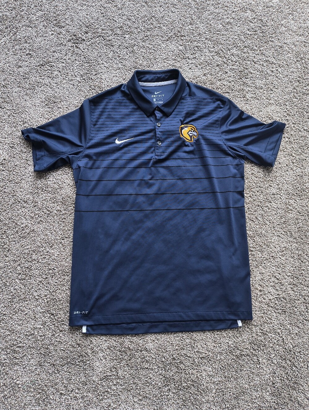 Men's Nike University of Iowa NCAA dri fit blue polo shirt Size Large